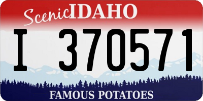 ID license plate I370571