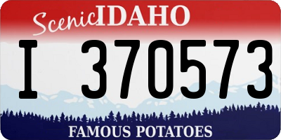 ID license plate I370573