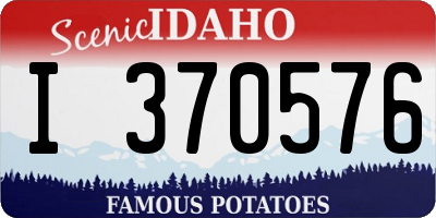ID license plate I370576