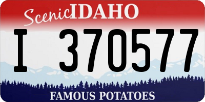 ID license plate I370577