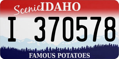 ID license plate I370578