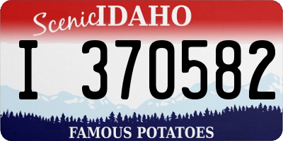 ID license plate I370582