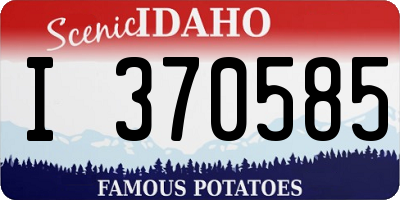 ID license plate I370585
