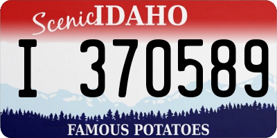 ID license plate I370589