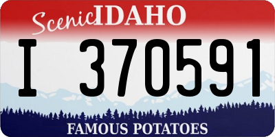 ID license plate I370591