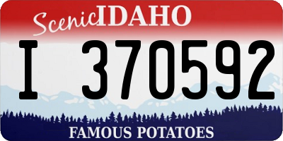 ID license plate I370592
