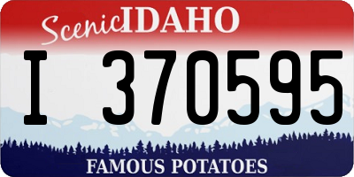ID license plate I370595