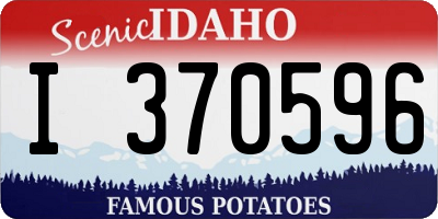 ID license plate I370596