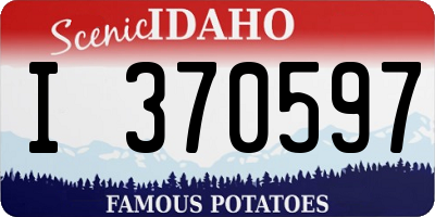 ID license plate I370597