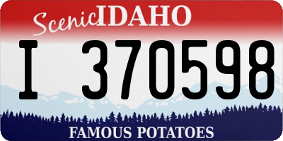ID license plate I370598