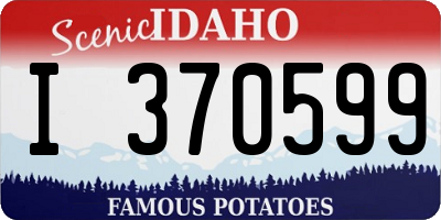 ID license plate I370599