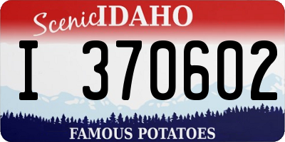 ID license plate I370602