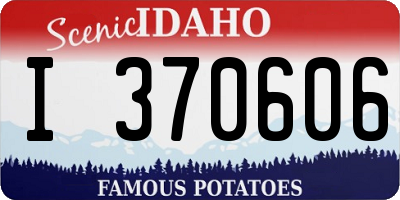 ID license plate I370606