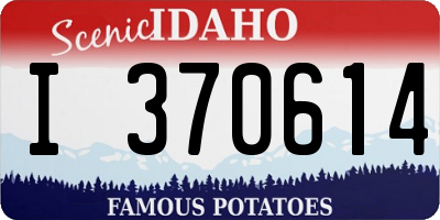 ID license plate I370614