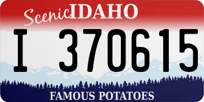 ID license plate I370615