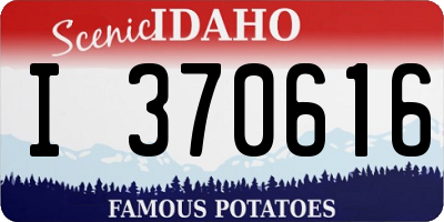 ID license plate I370616