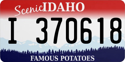 ID license plate I370618
