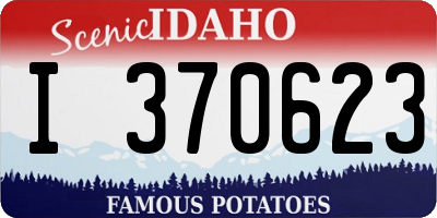 ID license plate I370623