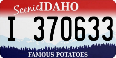 ID license plate I370633