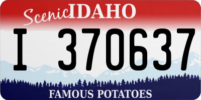 ID license plate I370637