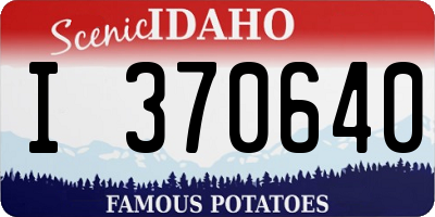 ID license plate I370640
