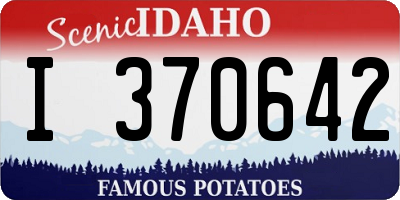 ID license plate I370642