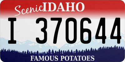 ID license plate I370644