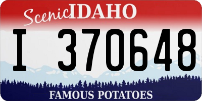 ID license plate I370648