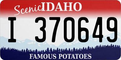 ID license plate I370649