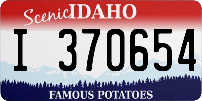 ID license plate I370654