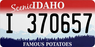 ID license plate I370657