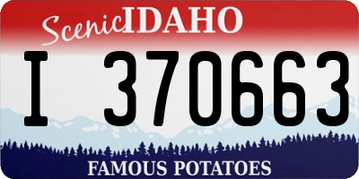ID license plate I370663