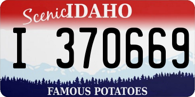 ID license plate I370669