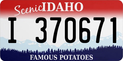 ID license plate I370671