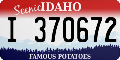ID license plate I370672