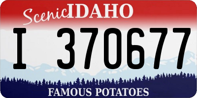 ID license plate I370677