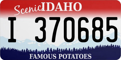 ID license plate I370685