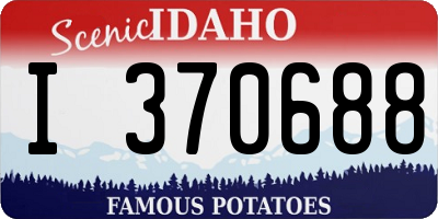 ID license plate I370688