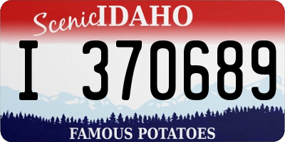 ID license plate I370689