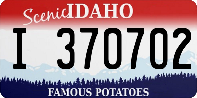 ID license plate I370702