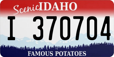 ID license plate I370704