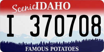 ID license plate I370708