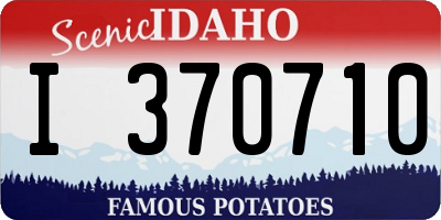 ID license plate I370710