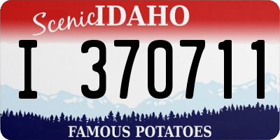 ID license plate I370711