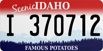ID license plate I370712
