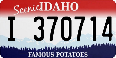 ID license plate I370714