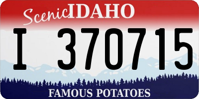 ID license plate I370715