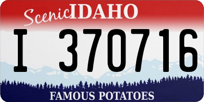 ID license plate I370716