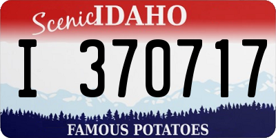 ID license plate I370717