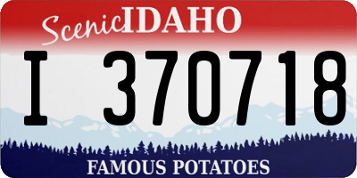 ID license plate I370718